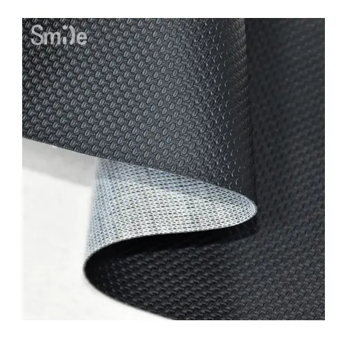 High quality black pvc leather for motorcycle seat cover Four side elastic rexine motorbike leather