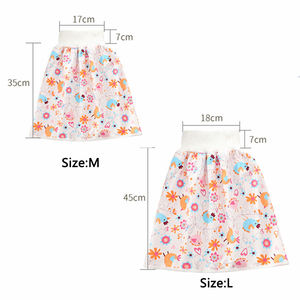 R-103 Jupe-culotte de <span class=keywords><strong>couche</strong></span> confortable et réutilisable pour adultes et enfants, 2-<span class=keywords><strong>en</strong></span>-1, <span class=keywords><strong>lavable</strong></span>, imperméable, <span class=keywords><strong>en</strong></span> tissu imprimé, pour bébé - Product Image 2