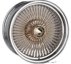 Cerchi in Acciaio Classici Vintage Cromati da 18 Pollici 18x8 con 100-150 Raggi, Nuovi Spinner a 2 Barre con Sgancio Rapido per <span class=keywords><strong>Auto</strong></span>, Garanzia 5 Anni - Product Image 1
