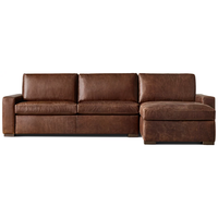 Nouveau design de canapé modulable d'intérieur, revêtement en cuir, meubles de salon, coussin en éponge durable, application multi-scènes