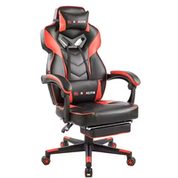 Fauteuil de Gaming Ergonomique Moderne et Grand Format en Cuir PU et Nylon avec Repose-Pieds Extensible et Hauteur Réglable – Vente en Gros