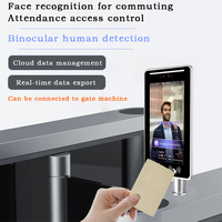 Terminal de sistema de asistencia de reconocimiento facial con código QR NFC Android inteligente de 13,3 \ "con visión nocturna y reinicio Soporte OEM personalizado
