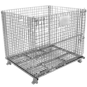 Mracking ağır hareketli galvanizli demir çerçeve katlanır tekerlekli depolama kafesi ekspres sıralama tel konteyneri depo depolama - Product Image 1