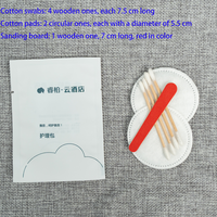 Kit de toilette jetable et portable pour hôtel, comprenant des limes à ongles, des cotons-tiges et des tampons
