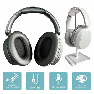 Auriculares D913 Híbridos con Cancelación <span class=keywords><strong>de</strong></span> Ruido ANC, Bluetooth V5.3, Micrófono HD para Llamadas, Plegables, Giratorios, con Cable e Inalámbricos, Sobre la Oreja - Product Image 1