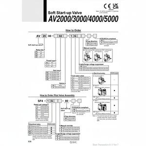 Válvula de control SMC Pneumatics Válvula de arranque suave de la válvula de control de la AV3000-03-5DZ - Product Image 1
