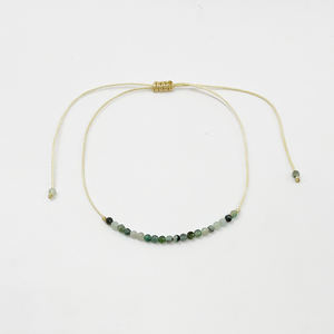 Cuentas de semillas pequeñas de 2mm Pulseras de cuentas de piedra natural pequeñas tejidas ajustables <span class=keywords><strong>Ropo</strong></span> ajustables - Product Image 3