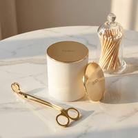 Lot de pots à bougies en verre givré blanc mat de luxe avec logo personnalisé, 180 ml, 240 ml, 300 ml, 8 oz, 10 oz, 15 oz, coffret cadeau