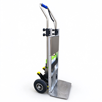 Chariot électrique portable 48V 7.5AH à batterie lithium, pliable en aluminium, pour le transport de marchandises sur et en bas des escaliers