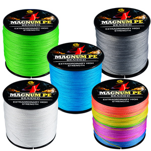 Ligne de pêche tressée X4 OEM/ODM d'usine 300M/500M, résistance 10LB-90LB <span class=keywords><strong>pour</strong></span> <span class=keywords><strong>la</strong></span> pêche au poisson-chat, au poisson-sabre, au bar, à <span class=keywords><strong>la</strong></span> carpe et à <span class=keywords><strong>la</strong></span> <span class=keywords><strong>truite</strong></span> - Accessoires de pêche - Product Image 1
