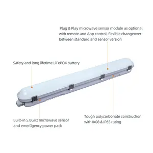 AFA-1-E LED Tri-proof Light/Tuya App/AC200-240Vinput/600mm/10W/100lm/w/flickerfree/CE