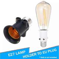AC 100-240V 4A E27 EU Plug Bases de lampe Accessoires d'éclairage Adaptateur d'ampoule LED Support de lampe Base Vis Lumière Socket Converter