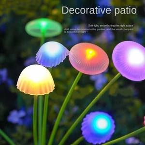 Lampe solaire LED moderne en forme de champignon pour l'extérieur, guirlande lumineuse, design méduse, IP65, alimentée par courant continu, éclairage paysager de jardin - Product Image 6