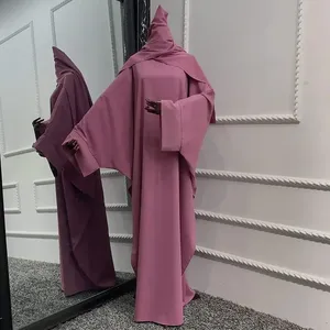 Robe musulmane pour femmes, kaftan pakistanais, abaya, robe + hijab, vêtements <span class=keywords><strong>de</strong></span> prière islamiques arabes, tenues <span class=keywords><strong>de</strong></span> Dubaï, OEM/personnalisé - Product Image 1