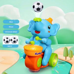 Mignon Musicien Éléphant Jouet Avec Musique Et Lumière Clignotante Enfants Jouets Électriques Jouer Le Tambour Animaux Jouets Pour Enfants - Product Image 5