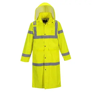 ZUJA Factory 100 Polyester Jas Hujan Reflective Safety Security Raincoat