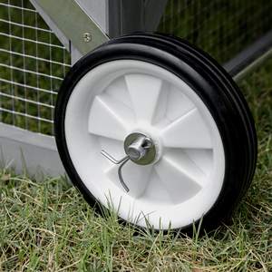 โรงงานขายส่งกล่องไก่ไม้ กล่องไก่ไม้ วงล้อขนาดใหญ่มีล้อ - Product Image 4