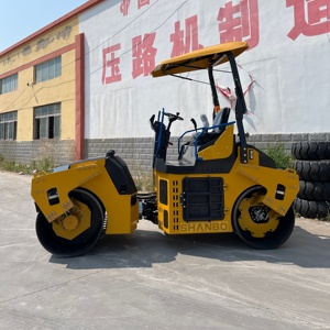Rullo Compattatore Stradale Idraulico Completo a <span class=keywords><strong>Doppio</strong></span> Tamburo da 5 Tonnellate con Motore Diesel da 50 CV per Costruzioni in Asfalto - Product Image 2