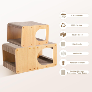 Rascador para Gatos de Cartón, Rascador Corrugado de 20 Pulgadas para Gatos de Interior, Tabla Grande para Rascar, Color Marrón - Product Image 3