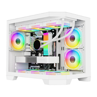 Wholesale Steel Full Tower Computer Gaming PC Case ATX/M-ATX ITX Cabinet RGB Casing Display Screen LCD 360mm Water-Cooling 7