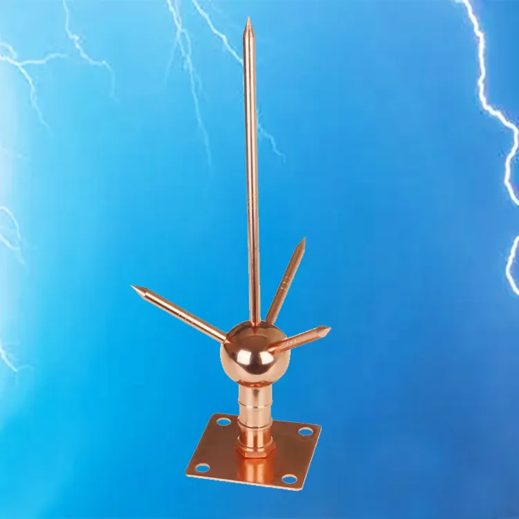 2024 ESE Lightning Protection Rod Manufacture Hot Selling Cheap 11/12 kv Lightning arrester Rod for Tower/Home/Building