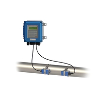 Capteur de température élevée avec support, débitmètre ultrasonique numérique industriel portable mural pour eau liquide