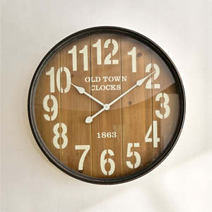 Horloge murale ronde en métal INNOVA Home Decor, style rustique, pour salon, quartz, 60 cm, affichage à aiguilles, style antique, plaque de 30 mm d'épaisseur - Product Image 4