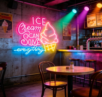 Enseigne lumineuse LED néon 3D personnalisée en acrylique – Enseigne commerciale résistante à l'eau pour intérieur/extérieur avec éclairage décoratif