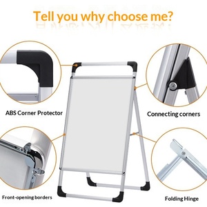 Support d'affichage de <span class=keywords><strong>recrutement</strong></span> sur pied en forme humaine en panneau KT, en alliage d'aluminium, pliable, simple ou double face, portable - Product Image 4