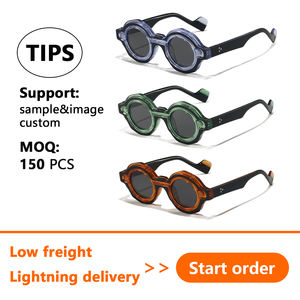 Высококачественные солнцезащитные очки с индивидуальным логотипом, круглые, с толстой оправой, дизайнерские, ретро, 2026, UV400, магнитные, для женщин и мужчин - Product Image 2