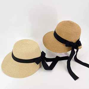<b>Women</b> Bucket Hat Wide-Brim Straw Sun-Hat for Summer Beach with Bow Outdoor Versatile Fashion <b>Cap</b> Promotion Gift - Product Image 2