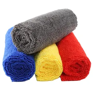 350GSM Laser Straight Microfiber Edgeless Towel Scratch Thick Profession Cleaning Wipe Rags for Cars Polishing Cloth
