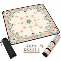 Tapis de jeu de mahjong et poker de luxe moderne, design original, pour 4 joueurs, résistant aux taches, antidérapant, personnalisable