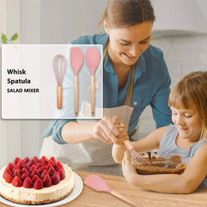 Set di Utensili da Cucina in Silicone con Manico in Legno, Accessori per Cucina, Stoviglie, Set di Strumenti per Cucinare - Product Image 5