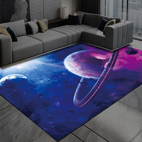 Tapis de grande taille sur mesure, modernes, en polyester, fabriqués à la machine, lavables, vente en gros