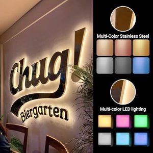 Custom Business Backlit Signage 3D <b>LED</b> Reverse Channel Letters Illuminated Logo <b>Sign</b> for Storefront Office Salon Cafe Studio - Product Image 4