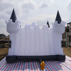 Modèle <span class=keywords><strong>de</strong></span> maison extérieure sans toit en plein air, <span class=keywords><strong>petit</strong></span> <span class=keywords><strong>château</strong></span> gonflable blanc personnalisé avec ventilateur pour enfants, fête, exposition - Product Image 4