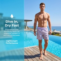 Shorts de plage pour hommes en gros, OEM, logo personnalisé, caleçons de bain en coton, polyester, élasthanne, séchage rapide, fabricant pour commandes en gros