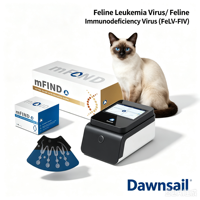 Kit de test combiné FeLV/FIV pour chats avec puce microfluidique, résultats en 15 minutes, durable, de la marque Dawnsail Veterinary Equipment