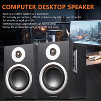 Enceintes bibliothèque actives Hi-Fi Home 2.0, système de son stéréo pour salon avec USB, AUX, BT, fonction