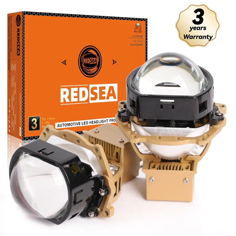 Redsea haute puissance 150W E280L Auto phare 3 pouces bi led lentille HI/LO faisceau matrice carré bi led projecteur phare lentille