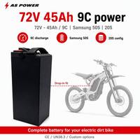Batterie liquide pour E-Moto 72V 45Ah, décharge haute intensité 9C, BMS intelligent 20S, installation directe pour Sur-Ron Light Bee X AS-LBX-7050, 800 cycles