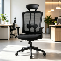 Chaise de bureau ergonomique en maille pour le bureau Silla De Oficina Con Soporte Lombaire Ajustable Para Largas Horas