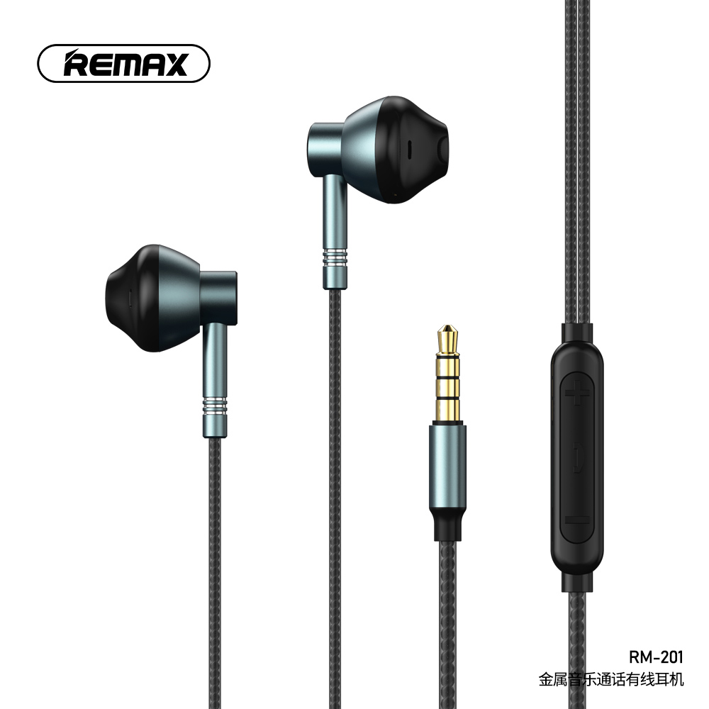 Remax Rm-201 Metal Universal High Definition Sound Wired In-ear Headphone
