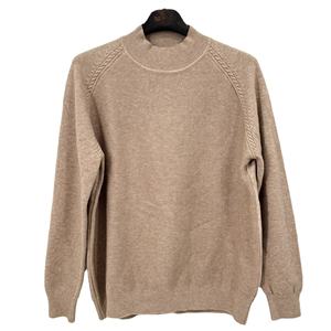 Suéter de cuello alto de color café para mujer, ropa exterior de punto suelta gruesa para invierno, costura reductora de edad, Top al por mayor - Product Image 6