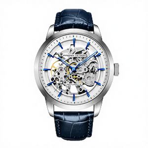 Montres pour hommes de luxe à boîtier en acier inoxydable, bracelet en cuir, mécaniques automatiques, étanches, édition limitée 43 mm - Product Image 3