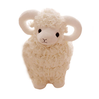 2025 personnalisé Mini Super doux lama agneau mouton noir jouet fait à la main PP coton maille gros maïs mignon doux peluche mouton pondéré