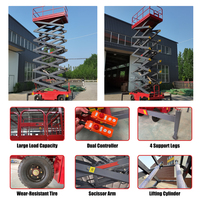 Nouvelle table élévatrice à ciseaux hydraulique mobile d'extérieur, capacité de charge de 500 à 1000 kg, plateforme de travail en hauteur, type remorque, élévateur à ciseaux
