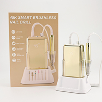 Moteur sans balais 85W 45000 tr/min, perceuse à ongles portable rechargeable, professionnelle pour salon, logo personnalisé, prix usine, couple élevé, lime électrique
