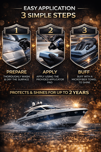 GRAPHONEX MARINE CERAMIC COATING Protection professionnelle pour bateaux, yachts et jet-skis avec brillance extrême et résistance au sel 50ml - Product Image 5